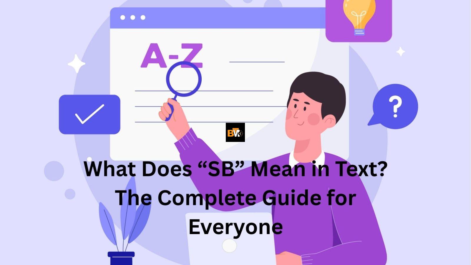 sb meaning in text
