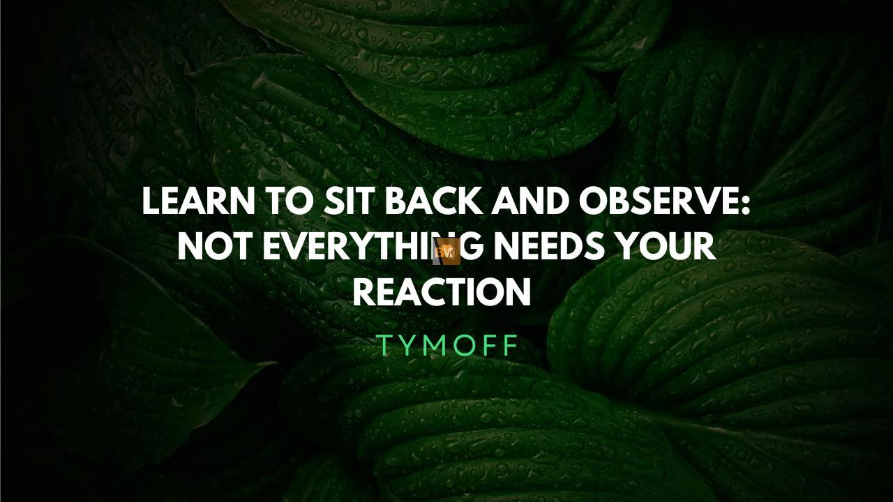 Learn to Sit Back