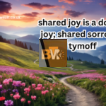 shared joy is a double joy; shared sorrow is tymoff