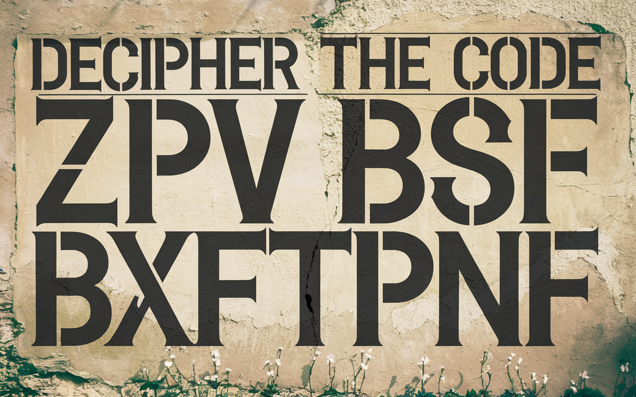 decipher the code zpv bsf bxftpnf
