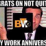 work anniversary meme