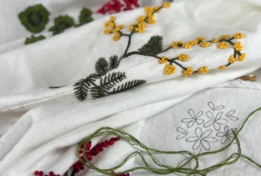 wedding dress with embroidery