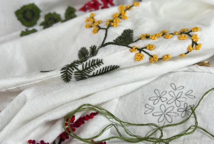 wedding dress with embroidery