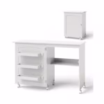 folding sewing table with storage