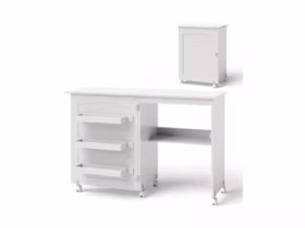 folding sewing table with storage