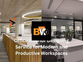 Office interior designing service creating a clean, modern workspace