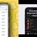 what does the green dot mean on snap