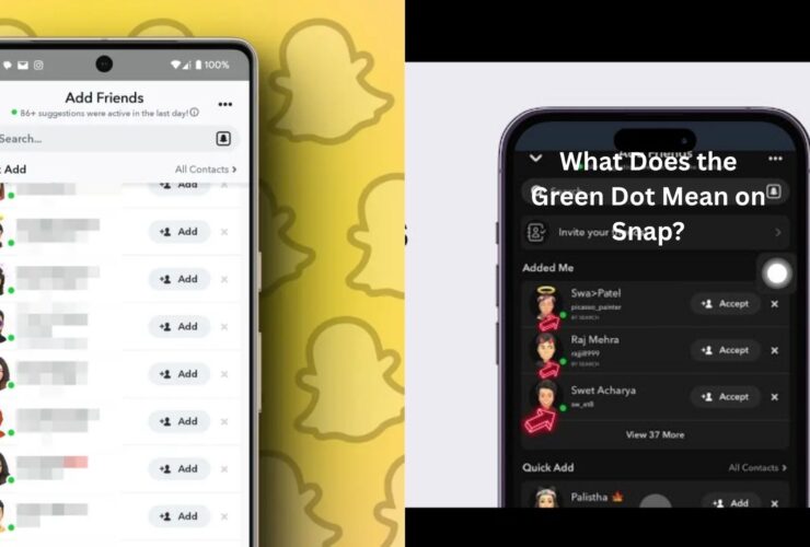 what does the green dot mean on snap