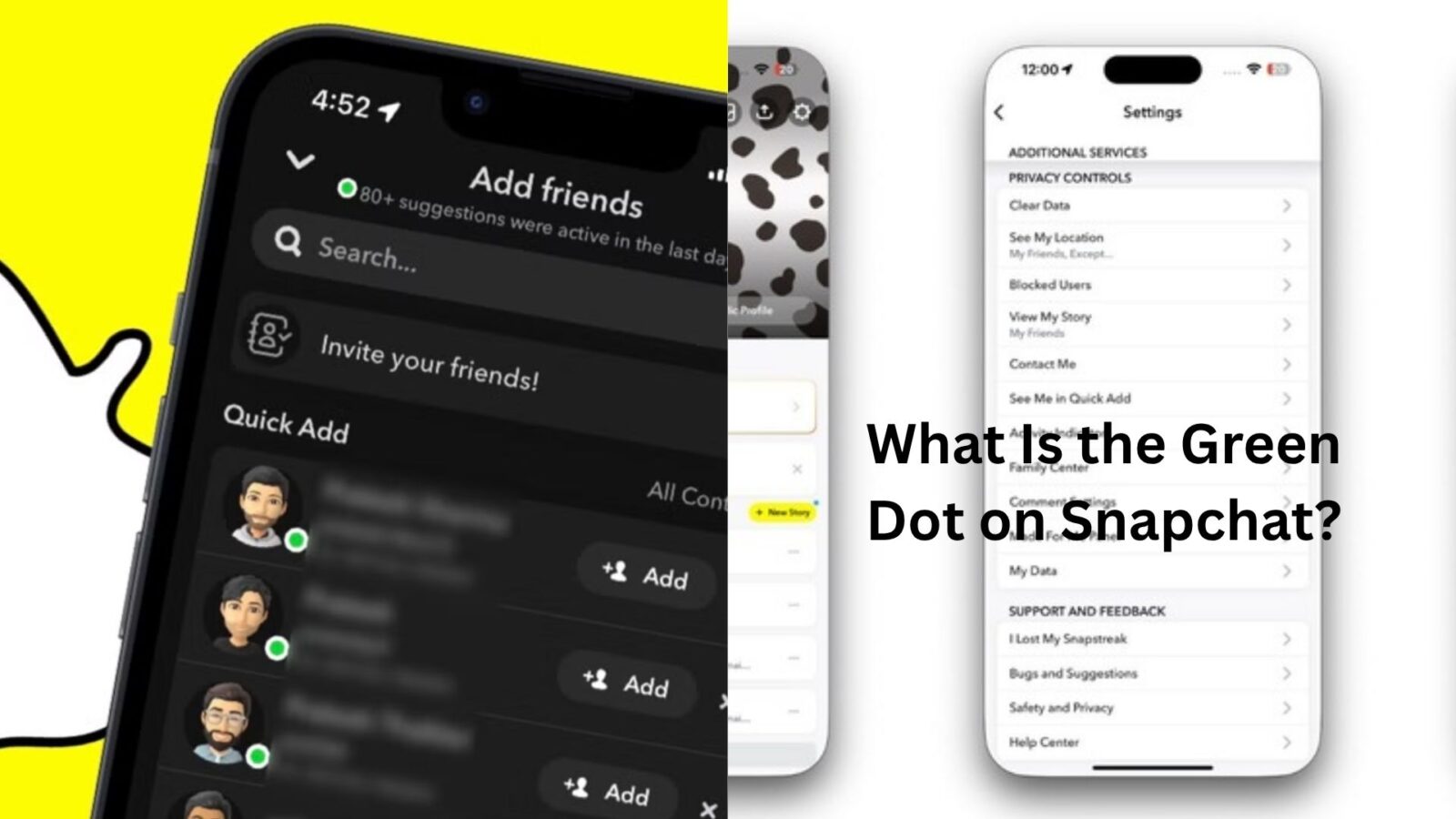 what is the green dot on snapchat